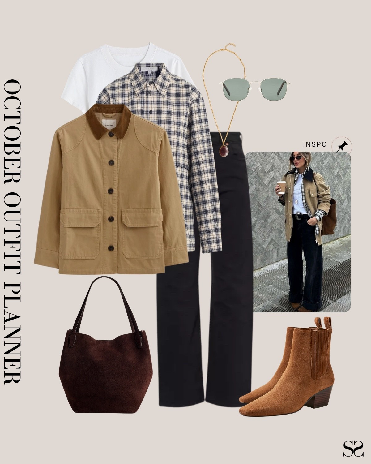 Monthly outfit planner OCTOBER: Fall outfits | black jean, barn jacket, plaid shirt, ankle boots 

#falloutfit #classicstyle #casualstyle 

Image inspo credit: Pinterest


#LTKSeasonal #LTKStyleTip