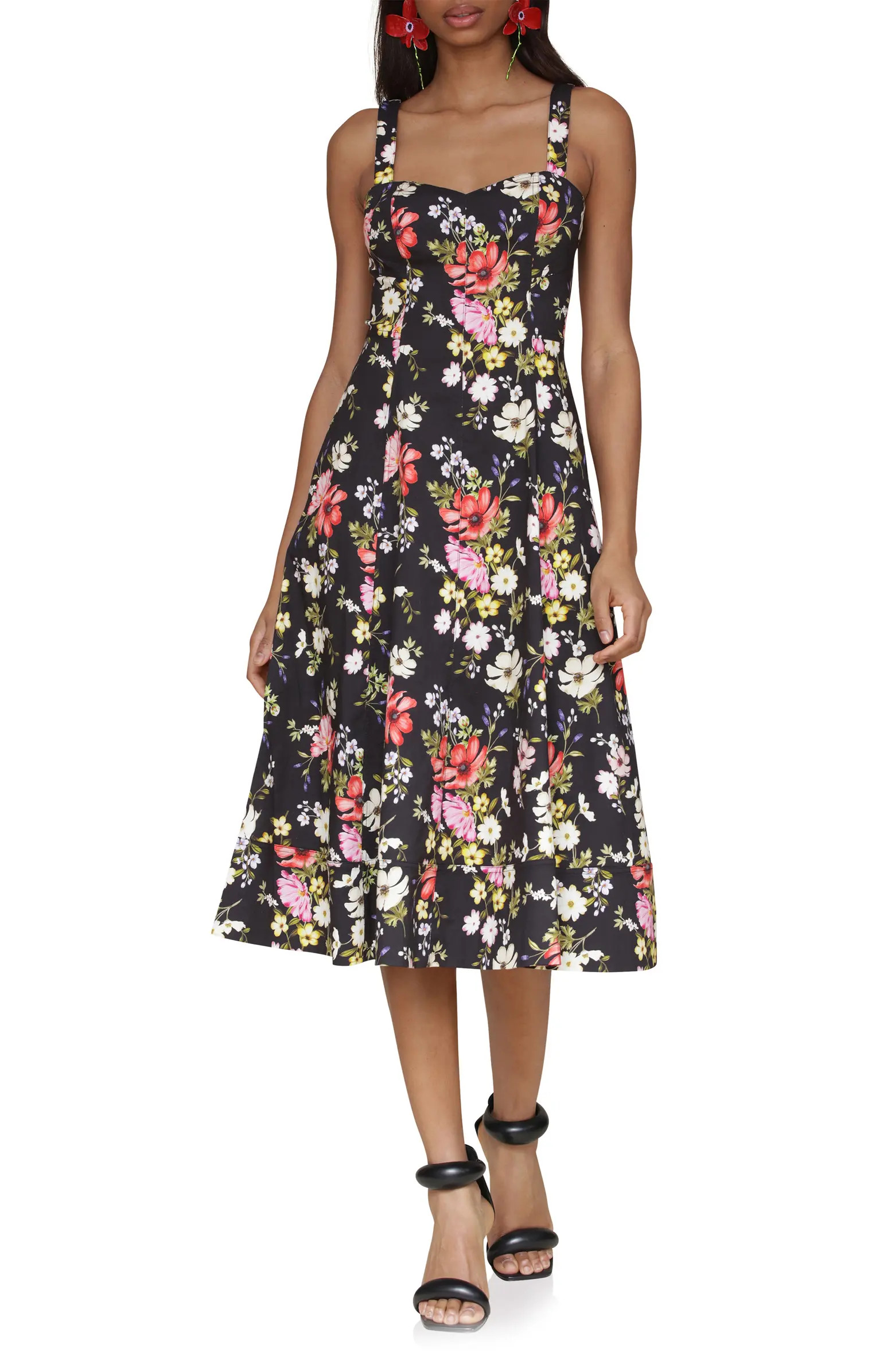 Avec Les Filles Floral Fit & Flare Dress | Nordstrom | Nordstrom