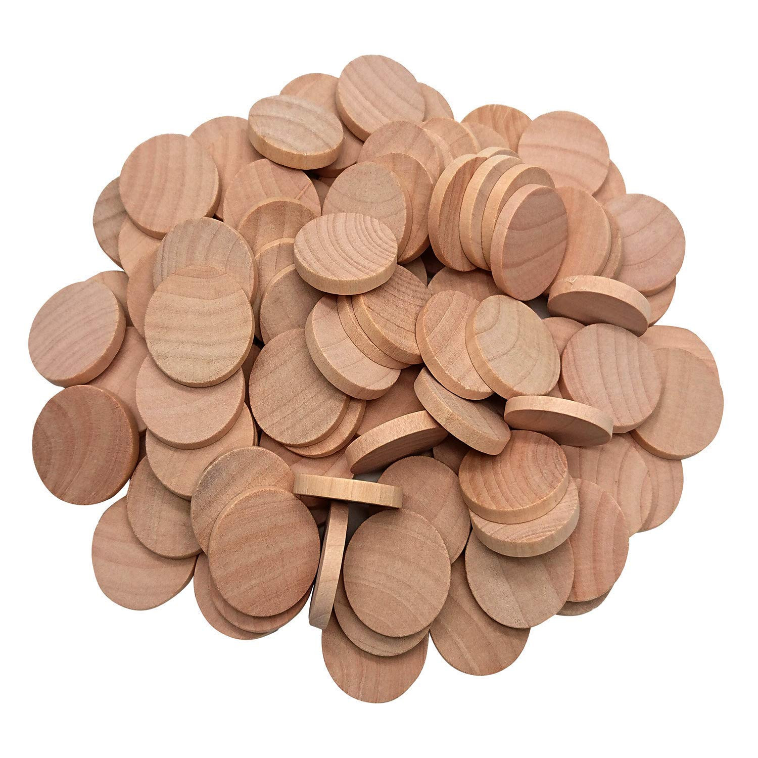 1 Inch Natural Wood Slices Unfinished Round Wood Coins for DIY Arts & Crafts Projects, 60 per Pac... | Amazon (US)