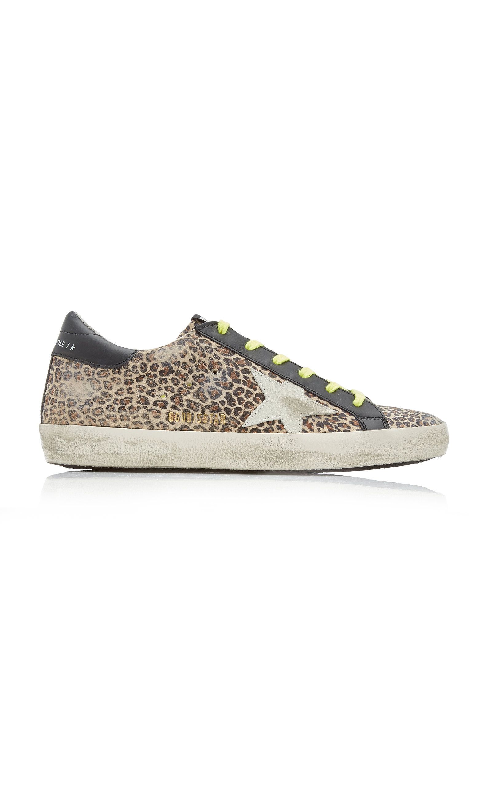 Golden Goose - Women's Superstar Distressed Leopard Leather Sneakers - Animal - IT 41 - Moda Operand | Moda Operandi (Global)