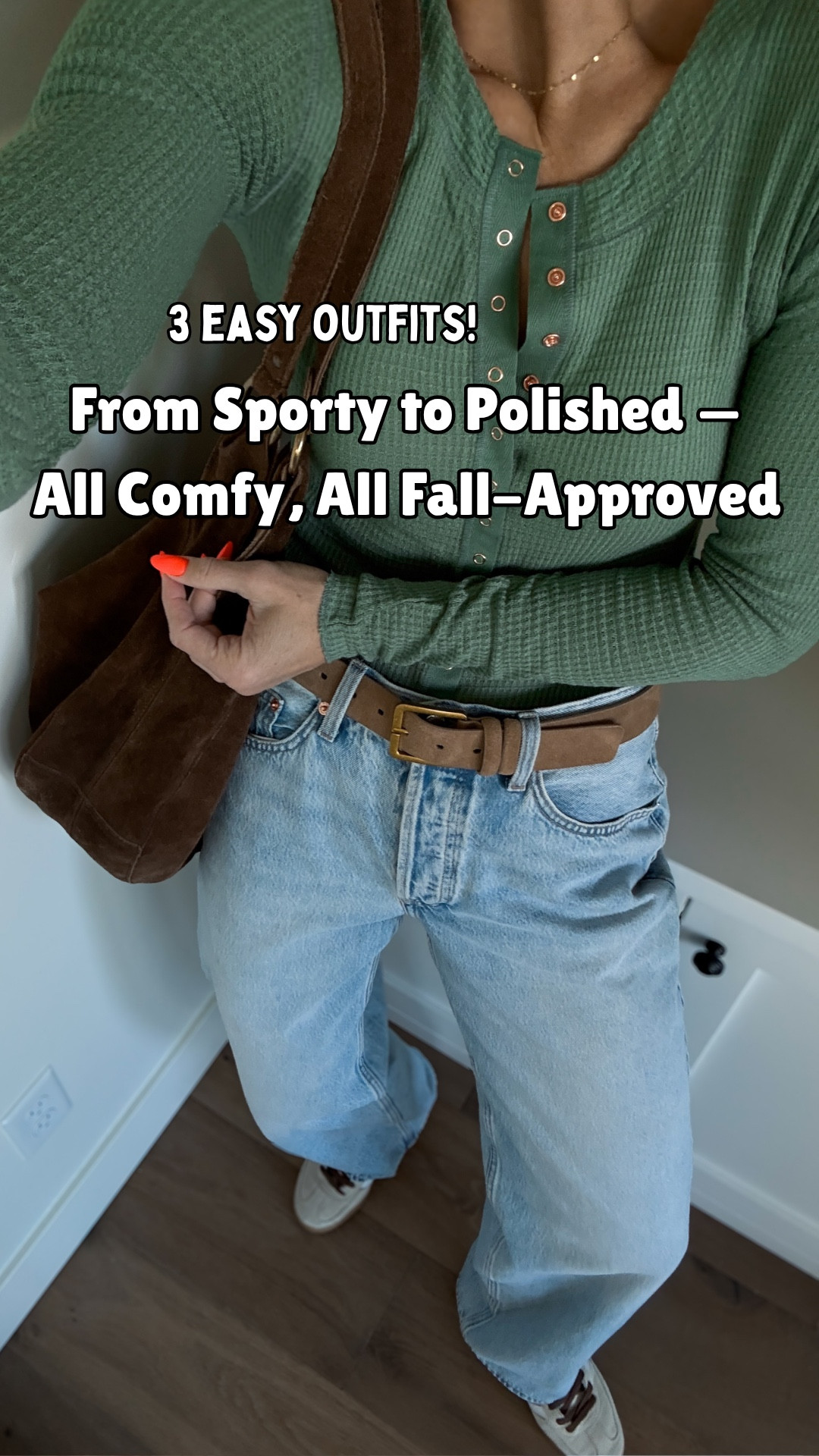 Neutrals, Layers, & a Pop of Color — Fall Style Made Easy.
Whether you’re running errands, heading to a coffee date, or just want something that looks intentional without trying too hard — these are for you.
👉so many colors in this Henley top — floral & leopard print too!

Sizing:
Unless noted, it fits tts

Suede jacket- size down
Black jeans- I sized down in this pair, but also have my true size in other styles. It’s a v baggy fit. I cut these to an ankle length too.
Size down 1/2 size in adidas sneakers 

#LTKFindsUnder50 #LTKOver40 #LTKSaleAlert