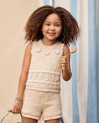 Girls Sleeveless Crochet Floral Scalloped Tank Top - Driftwood Bay - WHITE | Gymboree | Gymboree