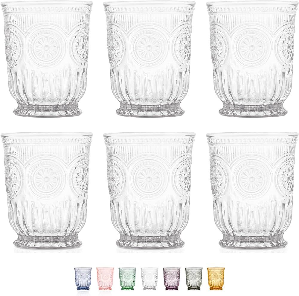 Yungala Clear Vintage Small Drinking Glasses | Amazon (US)