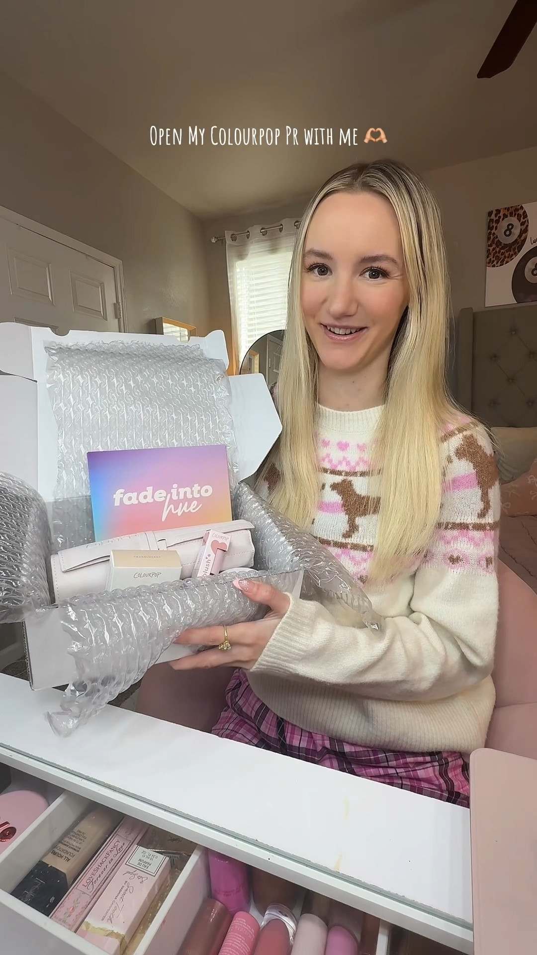 Let’s open a @ColourPop Cosmetics PR package 💕😭 #unboxing #makeuphaul #colourpopcosmetics #prpackage #unbox #unboxinghaul 