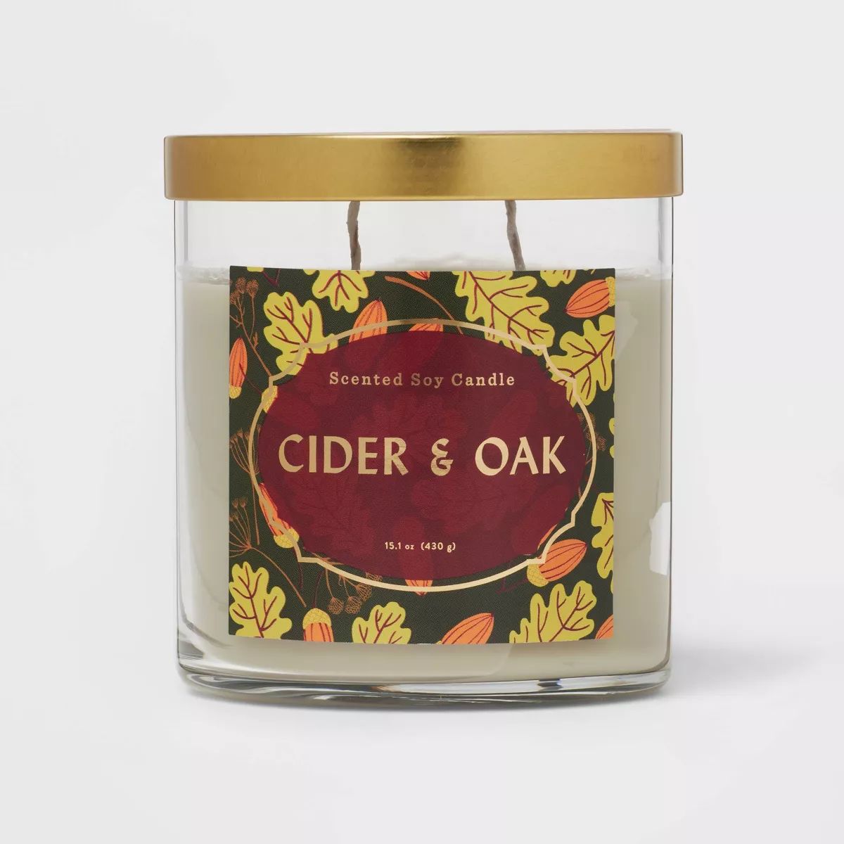 Lidded Glass Jar Cider and Oak Candle - Opalhouse™ | Target