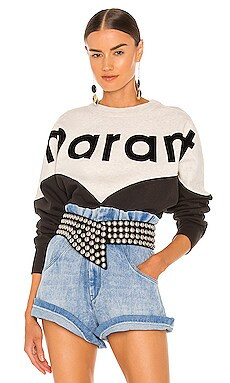 Isabel Marant Etoile Houston Sweatshirt in Faded Black from Revolve.com | Revolve Clothing (Global)