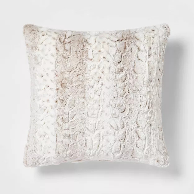 Snow Leopard Ombre Faux Fur Throw Pillow - Threshold™ | Target