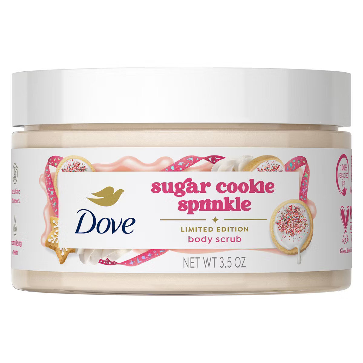 Dove Beauty Limited Edition Holiday Treat Mini Body Scrub - Sugar Cookie Sprinkle - 3.5oz | Target