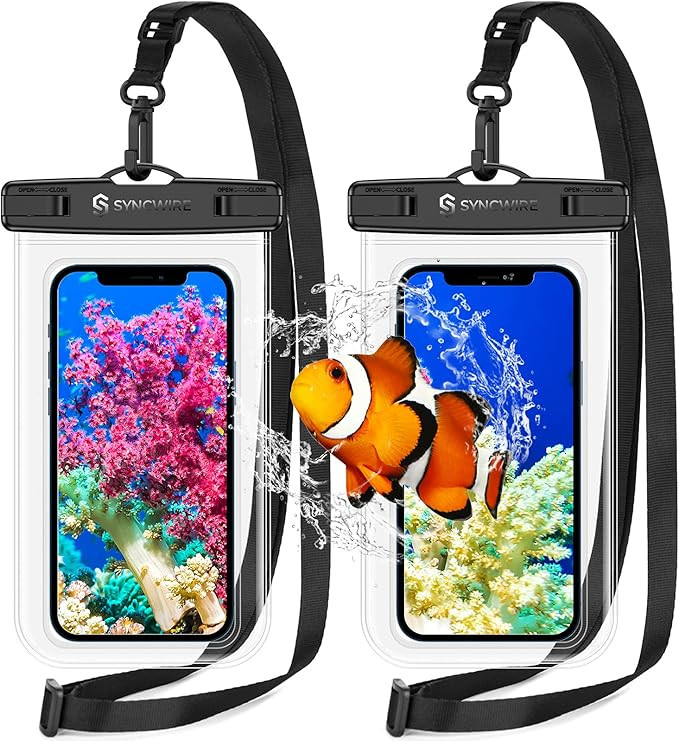 Syncwire Waterproof Phone Pouch [2-Pack] - Universal IPX8 Waterproof Phone Case Dry Bag with Lany... | Amazon (US)