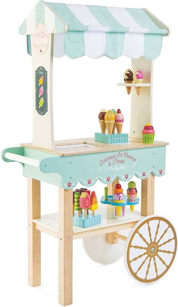 Le Toy Van - Educational Wooden Toy Role Play Ice Cream Trolley | Boys Or Girls Pretend Play Toy Foo | Amazon (US)