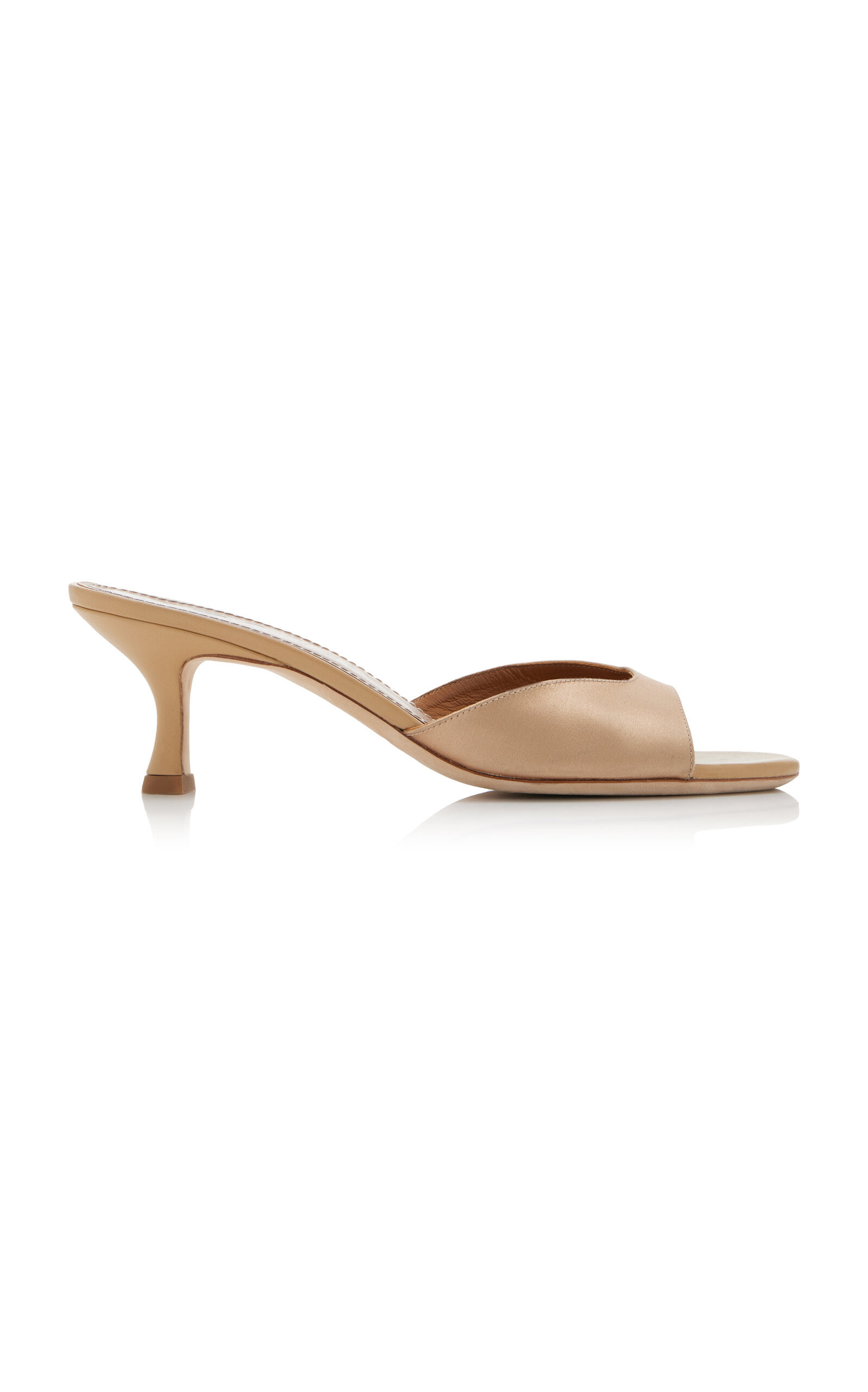 STAUD - Brigitte Satin Mules - Gold - IT 37 - Moda Operandi | Moda Operandi (Global)