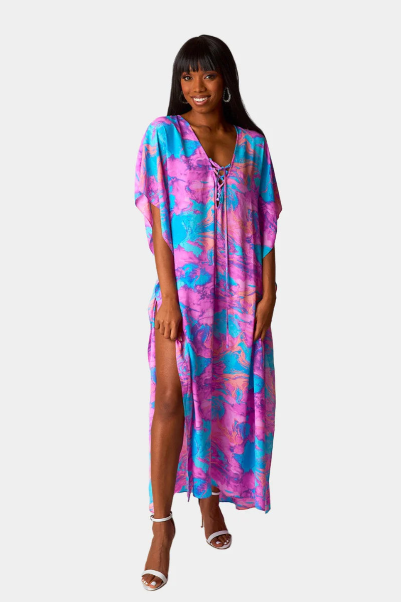 Tortolla Caftan Maxi Dress - Electro Pop | BuddyLove