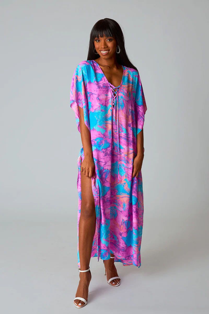 Tortolla Caftan Maxi Dress - Electro Pop | BuddyLove