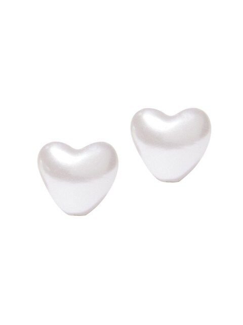 Faux Pearl Heart Stud Earrings | Saks Fifth Avenue