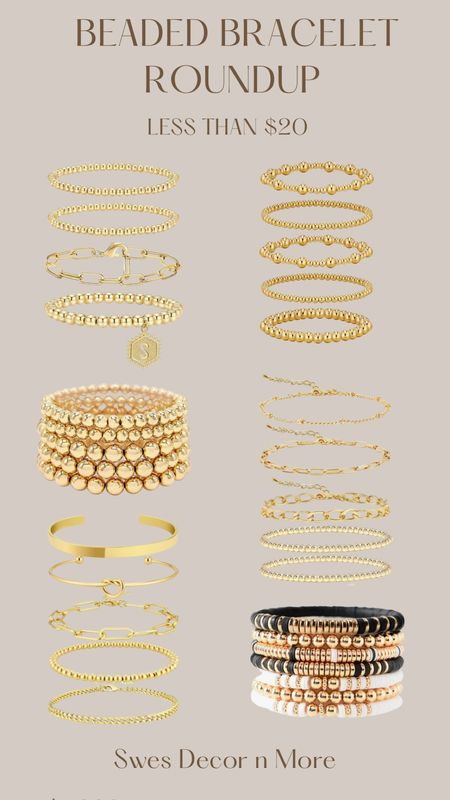 Gold beaded bracelet roundup #bracelet #goldbracelet #amazonfind #mothersdaygift #giftidea #womensbracelet 

#LTKfindsunder50 #LTKstyletip