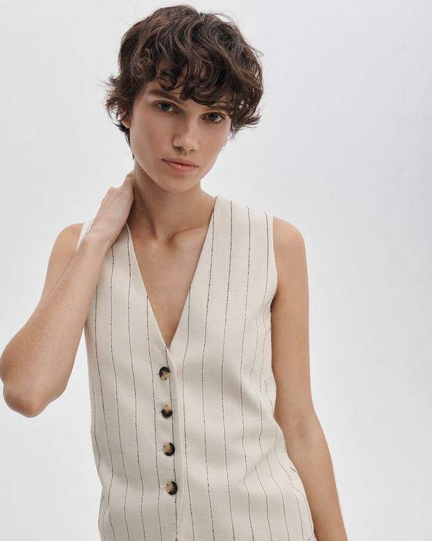 Paulette Striped Vest | rag & bone