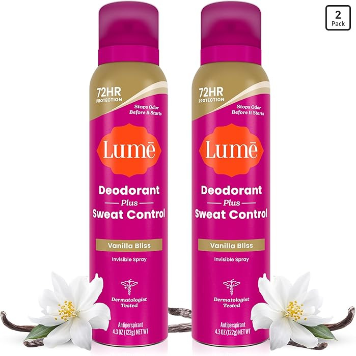 Lume Deodorant Plus Sweat Control - Invisible Spray - Extra Strength Antiperspirant For Underarms... | Amazon (US)