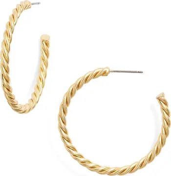 Madewell Puffed Rope Large Hoop Earrings | Nordstrom | Nordstrom