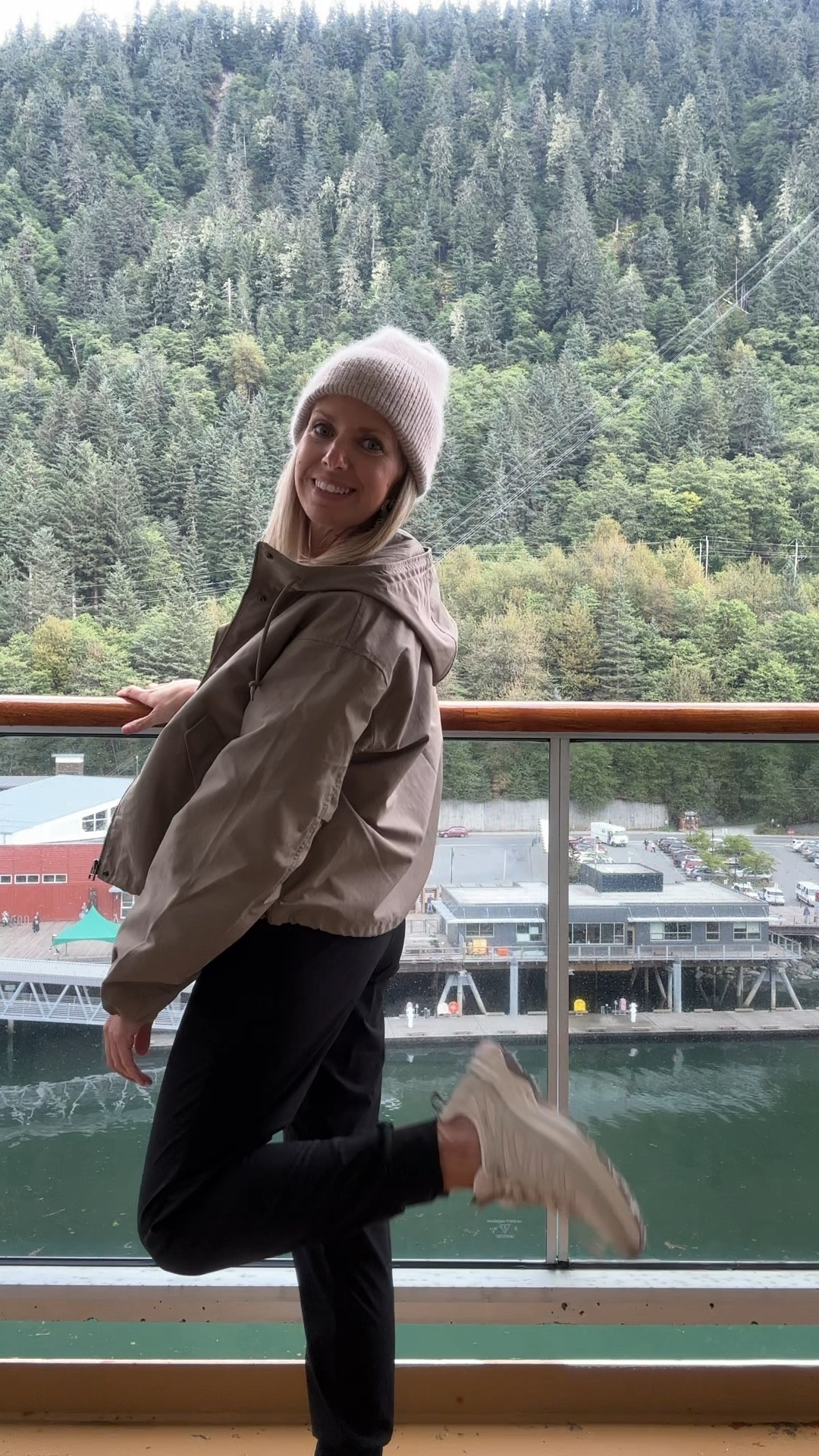 Alaskan cruise port outfit to hike on a glacier! And waterproof sneakers for the rainy weather. 

Alaska
Water repellent rain jacket
Joggers pants
Brown black taupe
Sneakers
Sweatshirt
Fall outfit
Travel 

#LTKFindsUnder50 #LTKTravel #LTKStyleTip