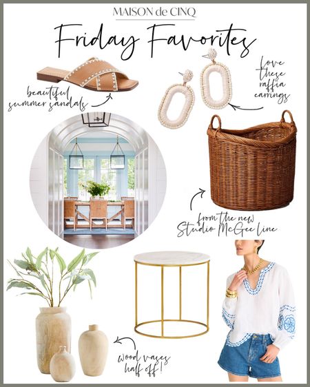 So many great finds this week for Friday Favorites! Cute summery tops and blouses, pretty sandals and heels, Ballard Designs on sale!, wood vases half price, Studio McGee finds and more!

#homedecor #summerdecor #summerfashion #sidetable #walldecor #goldmirror 

#LTKSeasonal #LTKhome #LTKunder50