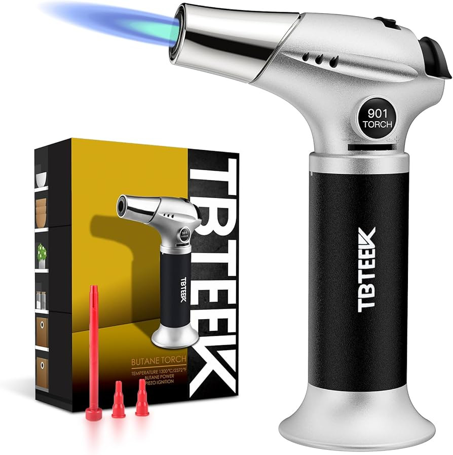 TBTEEK Butane Torch, Kitchen Torch Cooking Torch with Safety Lock & Adjustable Flame for Cooking,... | Amazon (US)