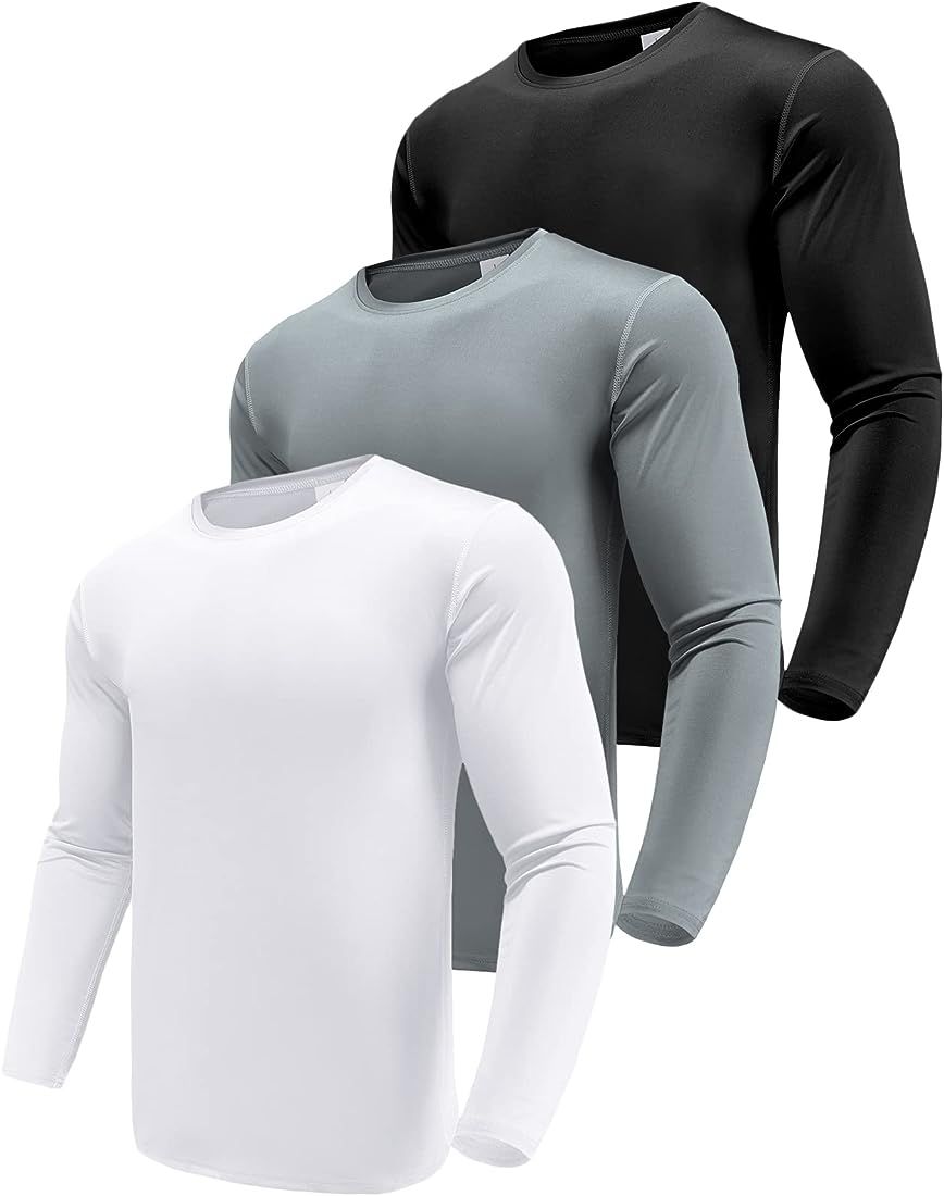 Boyzn Men's 3 Pack Performance Long Sleeve T-Shirts, UPF 50+ Sun Protection Shirts, Athletic Workout | Amazon (CA)