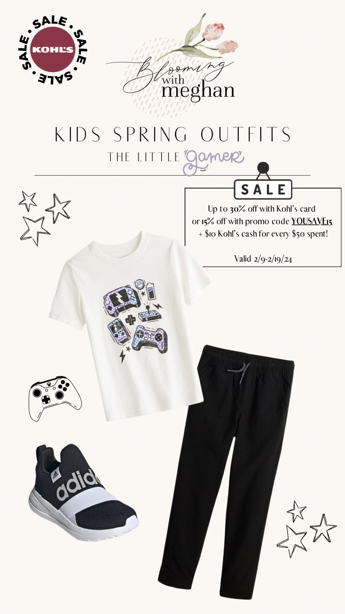 Kohl’s is having a HUGE SALE from 02/09-02/19/24! ‼️

Up to 30% off with Kohl’s Charge
-or-
15% off with promo code YOUSAVE15
-plus with both-
Earn $10 Kohls Cash for every $50 spent

Time to stock up on spring & summer wear! I love shopping Kohl’s for my kids! Their prices are affordable AND their clothing lasts. Personally, we own a bunch of their brand Jumping Bean, and it washes well and lasts. Our kids have these exact sneakers—and they’re so comfy!