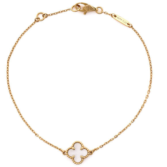 Van Cleef & Arpels Sweet Alhambra Bracelet 18K Yellow Gold and Mother of Pearl | Poshmark