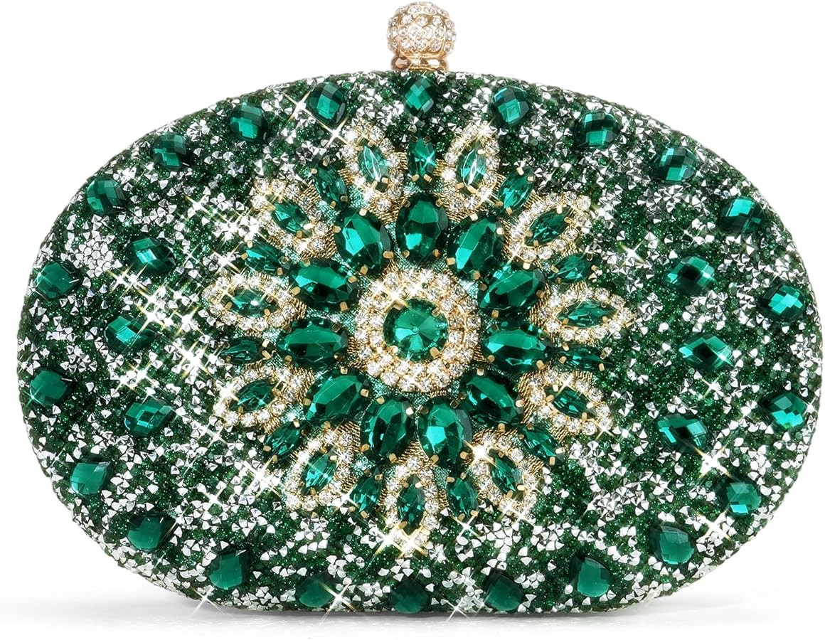 Rhinestone Clutch Purses for Women Evening Wedding Formal Party Purses Crystal Diamond Glitter Sp... | Amazon (US)