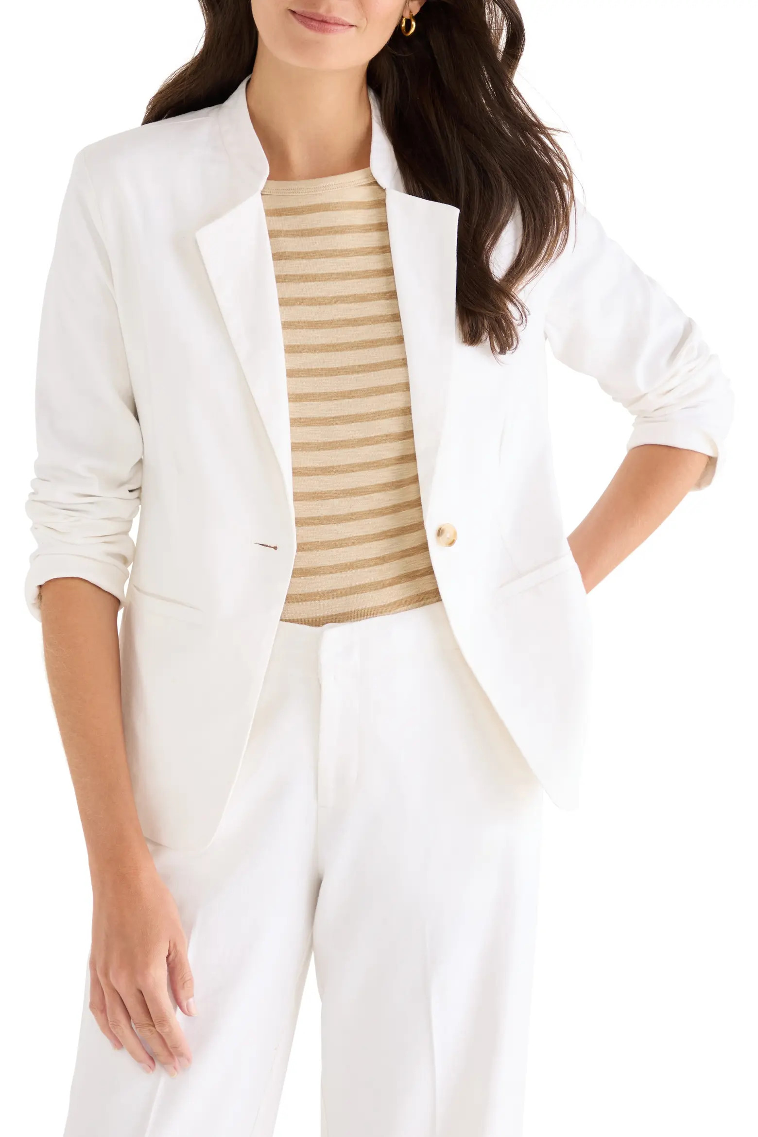 Eva Linen Blend Blazer (Women) | Nordstrom | Nordstrom