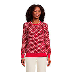 Women's Lofty Jacquard Crew Sweater | Lands' End (US)