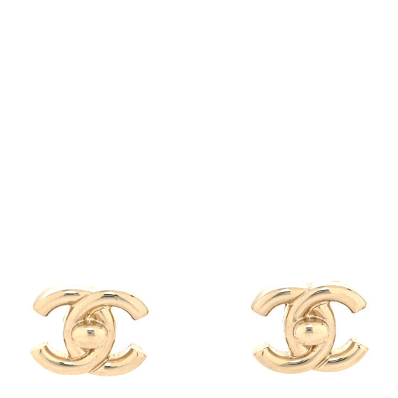 CC Turnlock Earrings Gold | FASHIONPHILE (US)