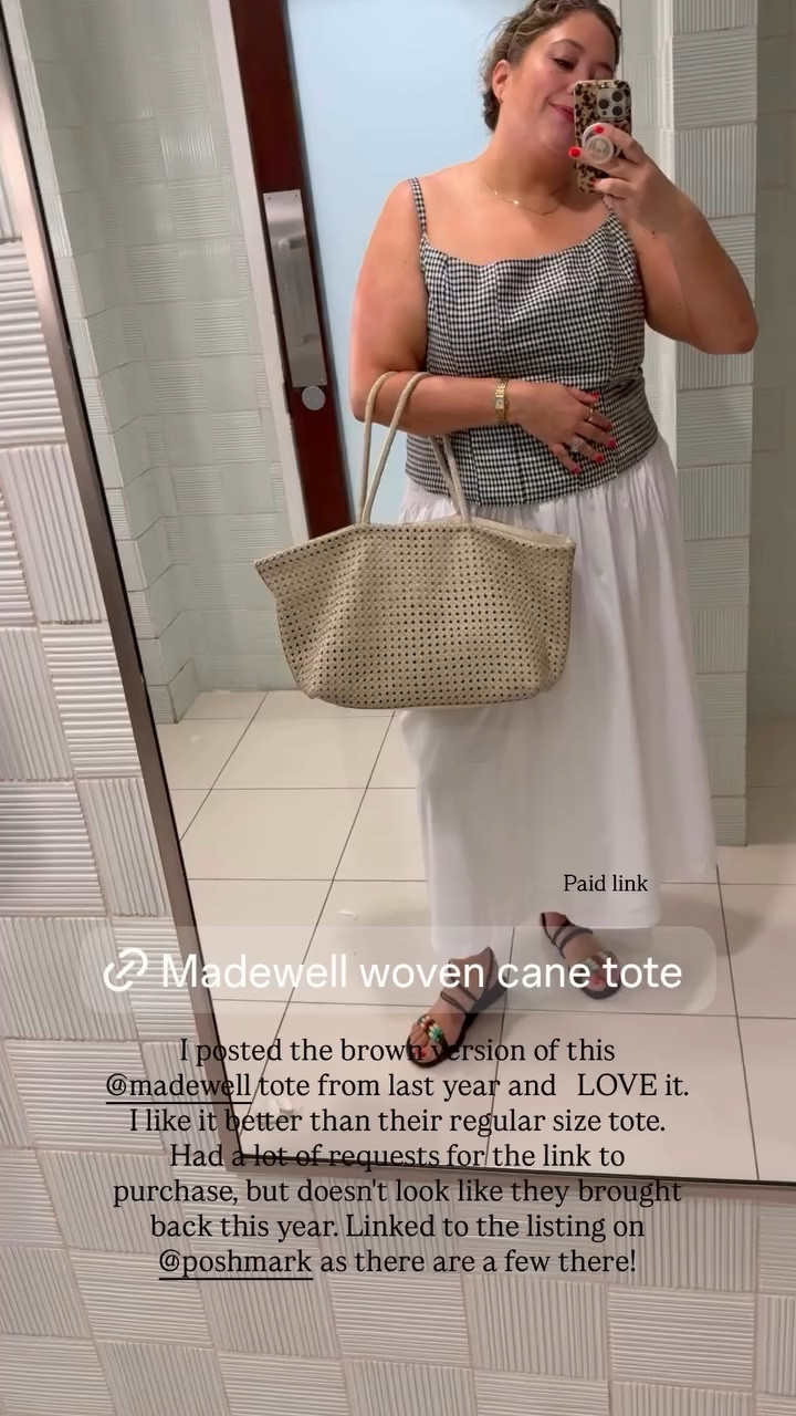 I posted the brown version of this @madewell tote from last year and  LOVE it. I like it better than their regular size tote. Had a lot of requests for the link to purchase, but doesn't look like they brought back this year. Linked to the listing on @poshmark as there are a few there!  Paid link

#LTKSeasonal #LTKxMadewell #LTKWorkwear