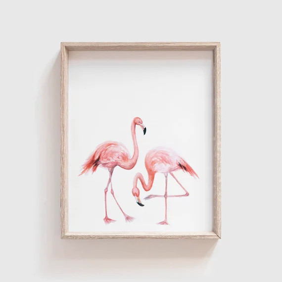 Flamingos Art Print - flamingo- mingo - pink flamingo - flamingo art - art print - watercolor pri... | Etsy (US)