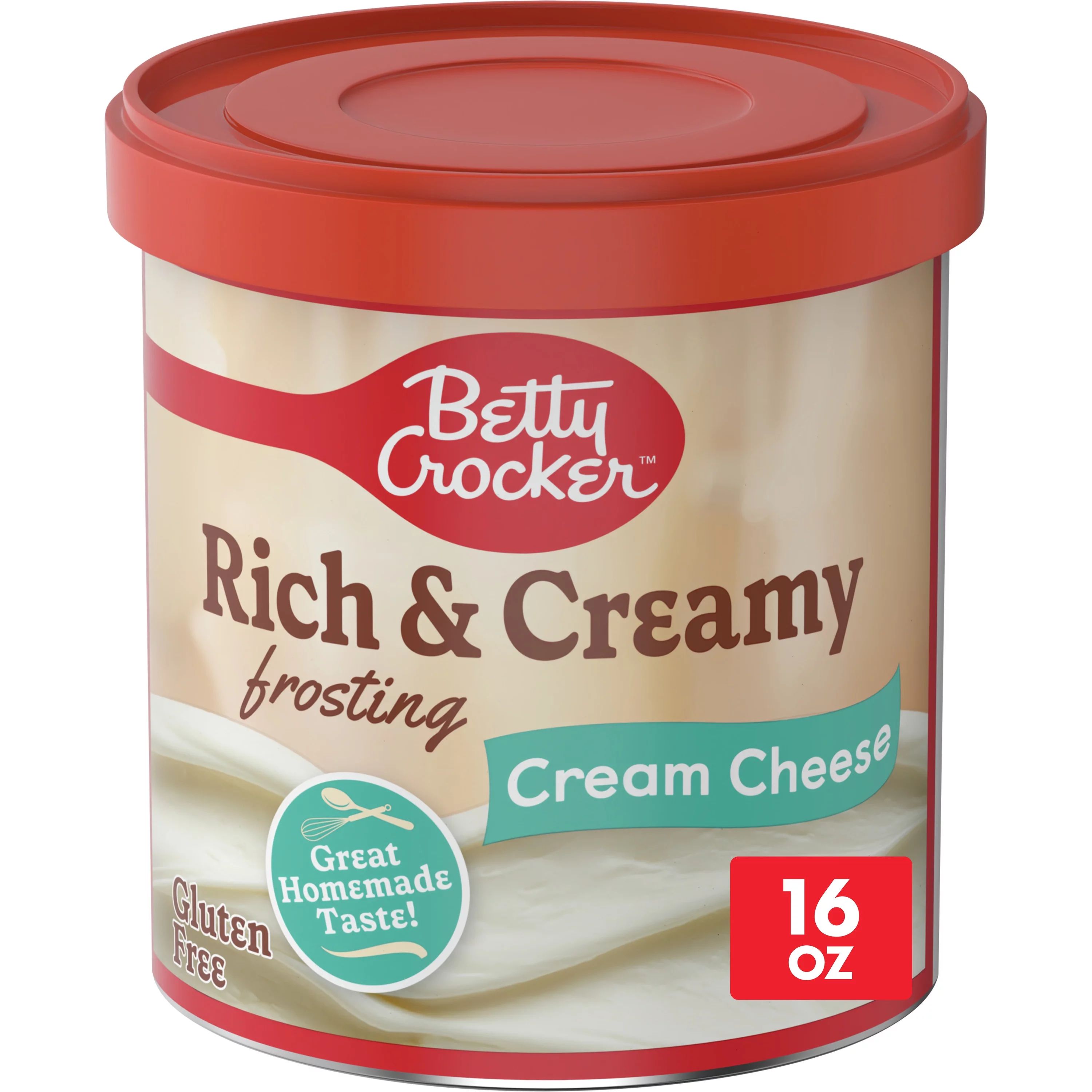 Betty Crocker Rich & Creamy Cream Cheese Flavored Frosting, Gluten Free Frosting, 16 oz | Walmart (US)