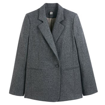 Long Oversize Blazer in Recycled Wool Blend | La Redoute (UK)