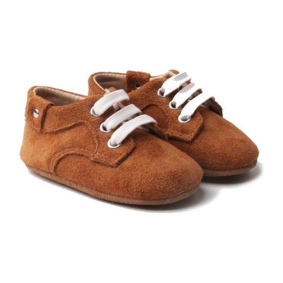 Emerson and Friends Leather Baby Boy Shoes, Brown | Maisonette