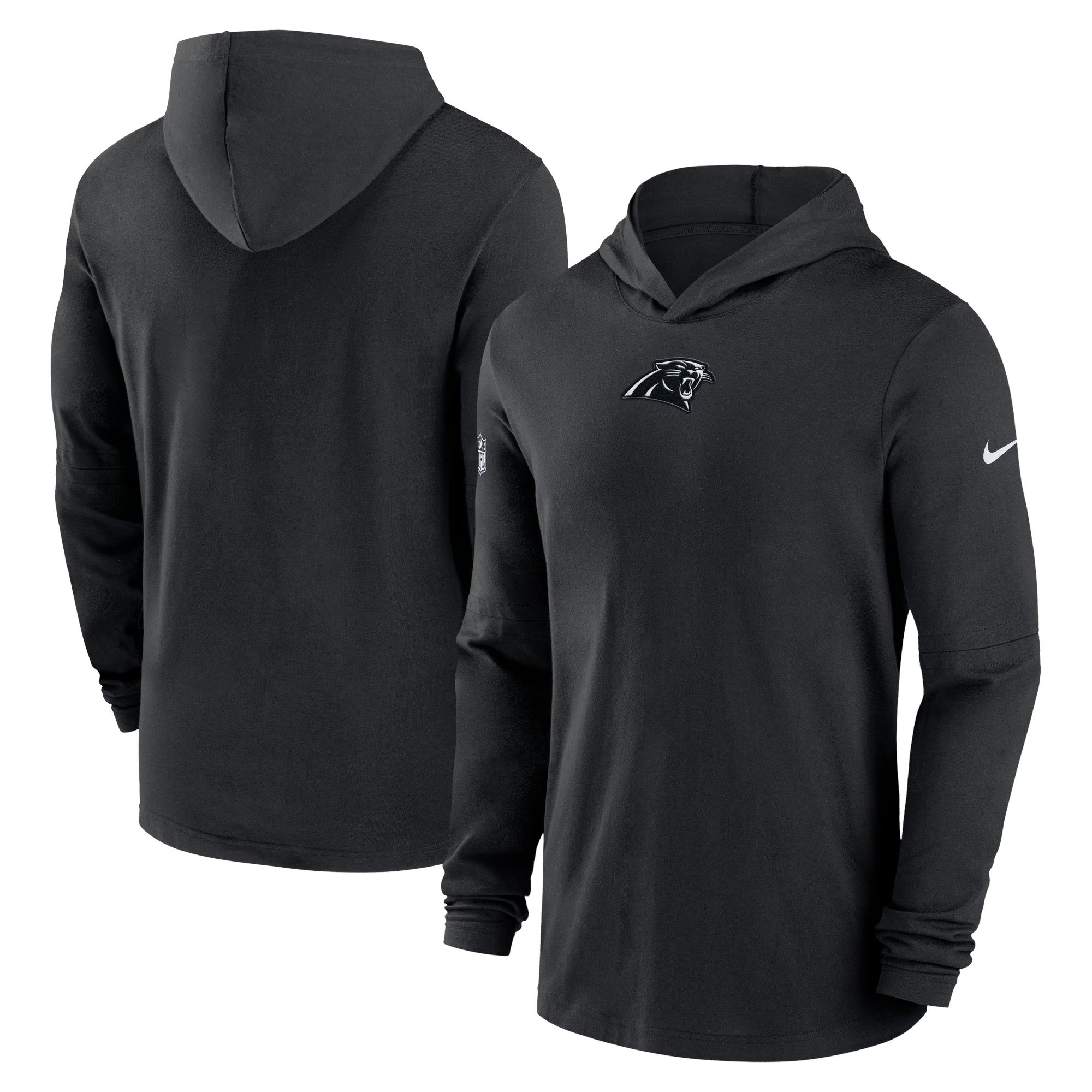 Carolina Panthers Nike Sideline Performance Long Sleeve Hoodie T-Shirt - Black | Fanatics