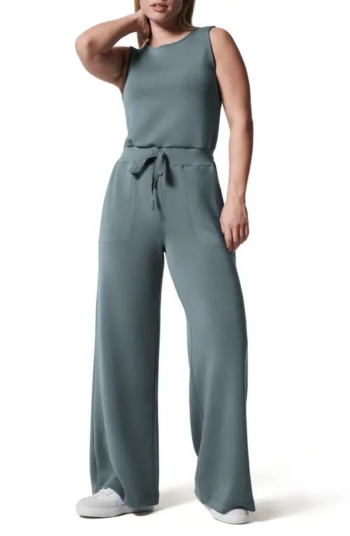 SPANX® AirEssentials Sleeveless Jumpsuit in Hazy Blue Grey at Nordstrom, Size Large | Nordstrom
