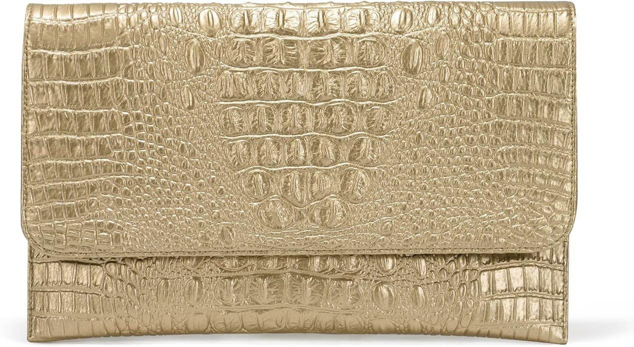 SWEETV Evening Clutch Purses for Women Elegant Wristlet Wallets Crocodile Pattern PU Leather Cros... | Amazon (US)