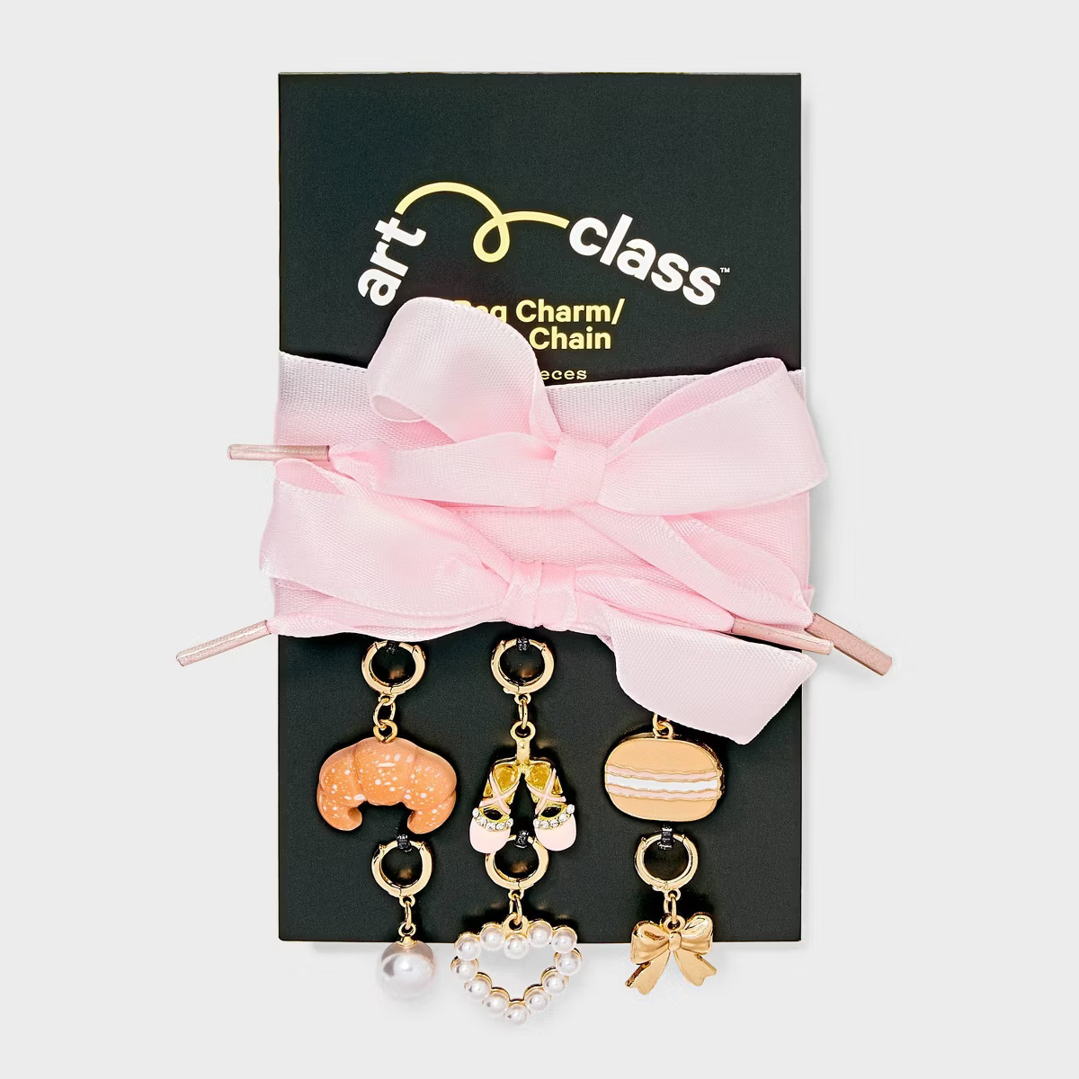 Girls' 8pc Satin Lace Shoe Charm Set - art class™ Pink | Target