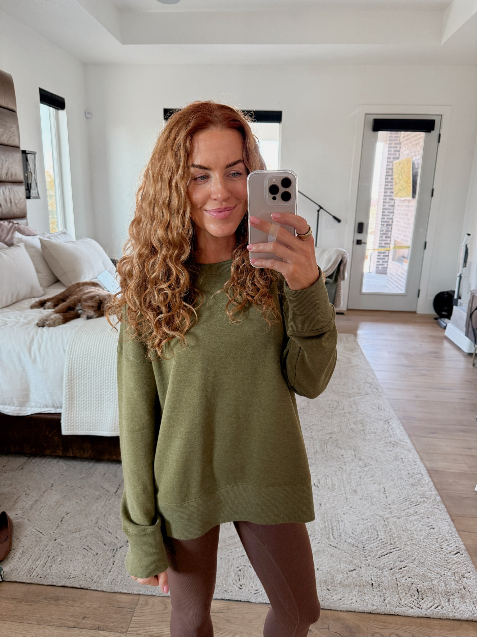 You know I’m a sucker for green and immediately had to have this! Especially when it’s on sale for $10. I’m wearing a large for an oversized fit. #walmartpartner @walmartfashion #walmartfashion