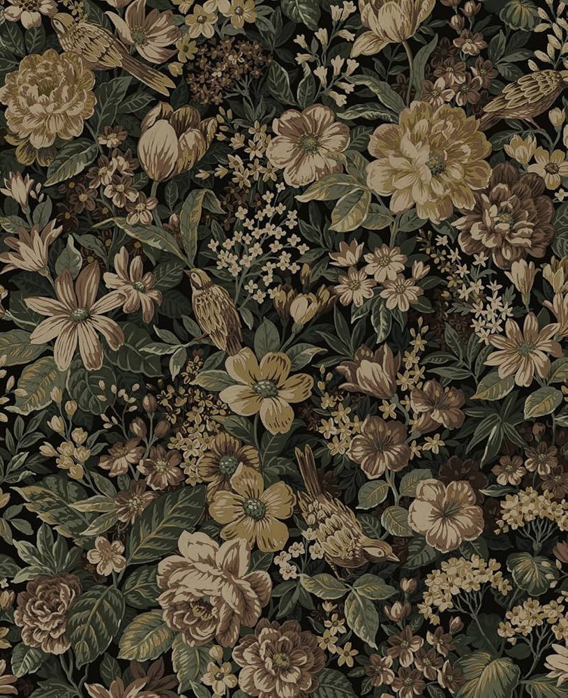 NextWall Vintage Bird Garden Peel and Stick Wallpaper | Amazon (US)