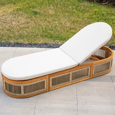 Outdoor Acacia Chaise Lounge | Wayfair North America