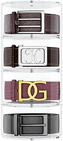 NIUBEE Belt Organizer, Acrylic 4 Layers Belt Case Storage Holder and Display for Accessories like... | Amazon (US)