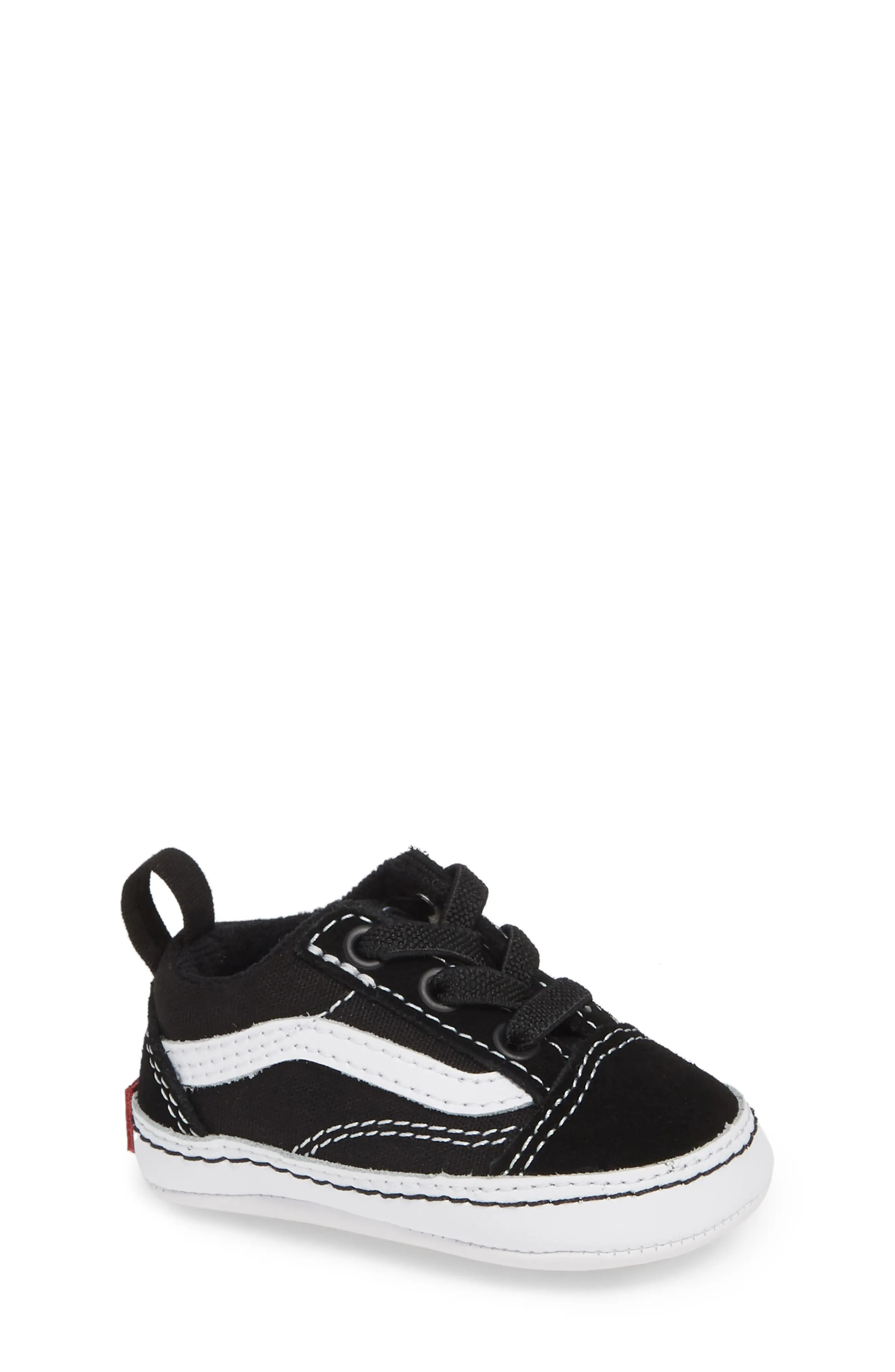 Vans Old Skool Crib Shoe in Black/True at Nordstrom, Size 2 M | Nordstrom