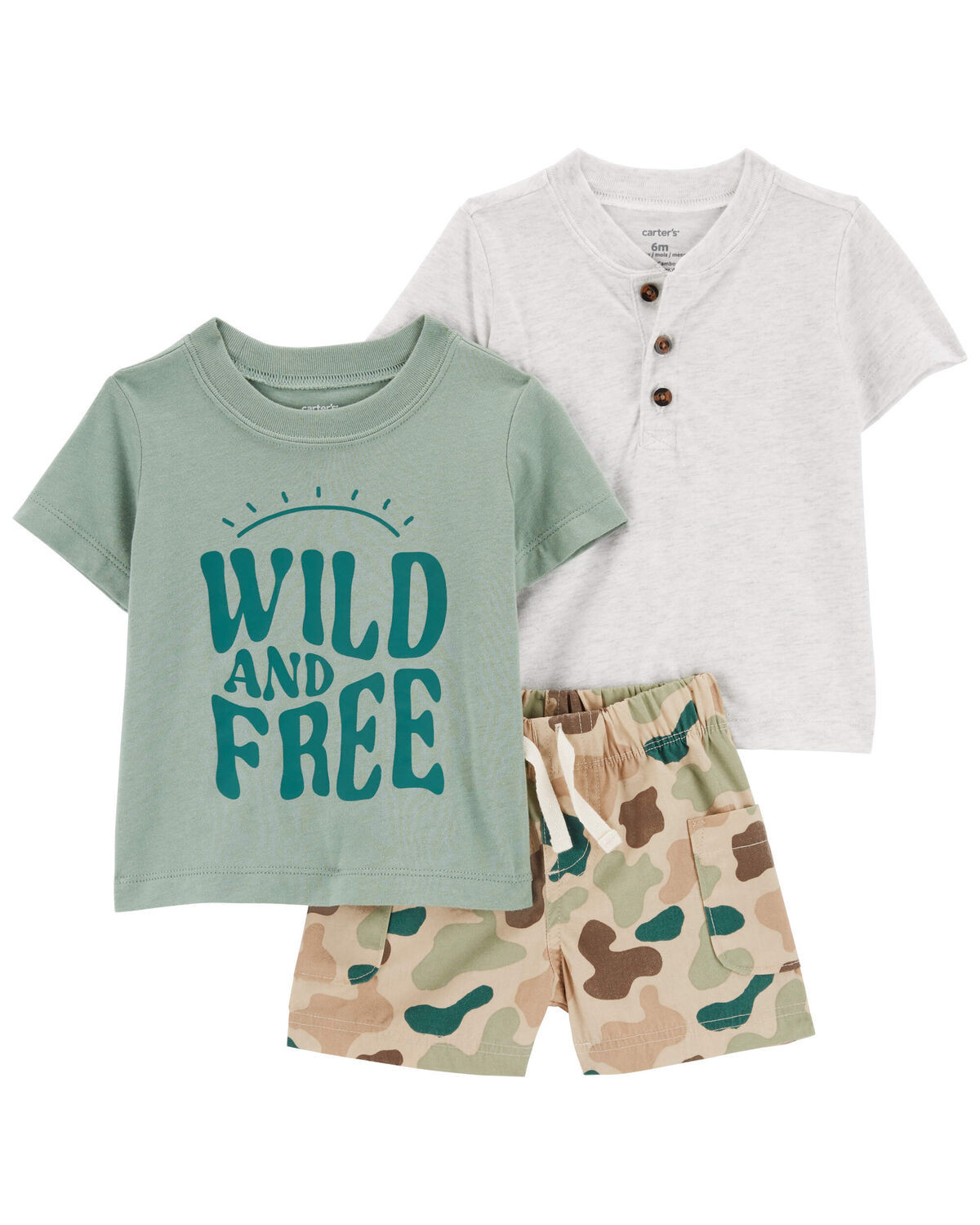 Baby 3-Piece Camo Little Short Set | Carter's