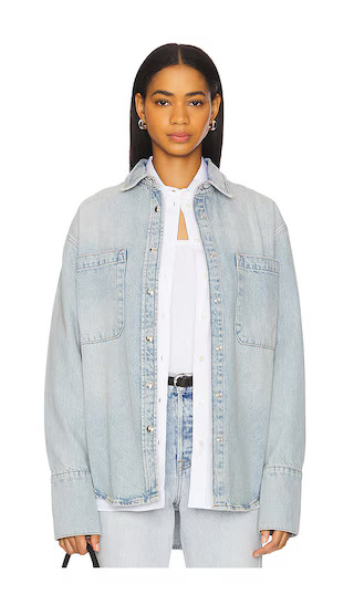 Dante Shirt in Bleached Blue | Revolve Clothing (Global)