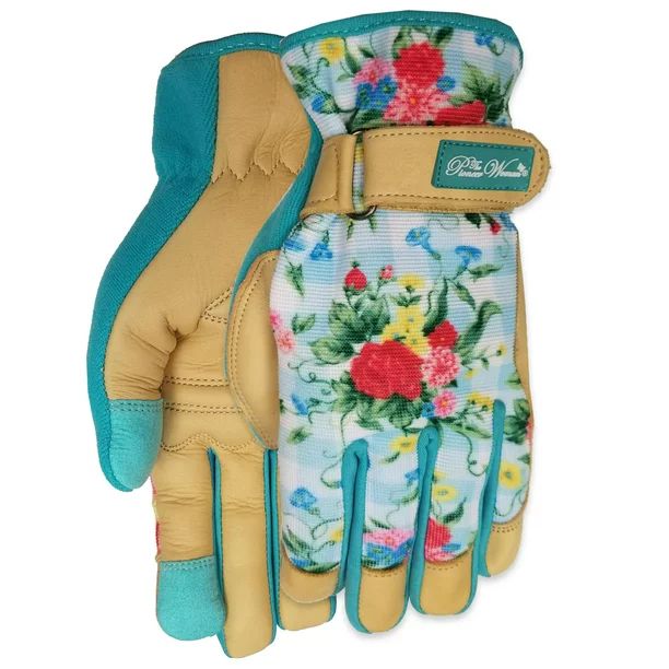 The Pioneer Woman Ladies Garden Glove, Beige with Sweet Rose Pattern, Medium - Walmart.com | Walmart (US)