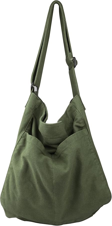 Canvas Hobo Crossbody Shoulder Tote Messenger Bags for Women and Men | Amazon (US)